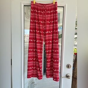 SKIMS Red Pointelle SKIMS Logo Plush Pants